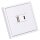 Jung USB-Ladegerät Komplett-Set Weiß Serie LS USB15CAWW mit Abdeckung LS1969USBWW und 1-fach Rahmen LS981WW