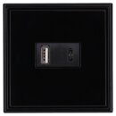 Jung USB-Ladegerät Komplett-Set Schwarz Serie LS...