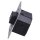 Jung USB-Ladegerät Komplett-Set Schwarz Serie LS USB15CASW mit Abdeckung LS1969USBSW und 1-fach Rahmen LS981SW