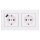Jung SCHUKO USB-Steckdose Typ A Komplett-Set Serie A: 1x USB-Steckdose A152018AWW und 1x Steckdose A1520KIWW und 2-fach Rahmen A5582BFWW Alpinweiß