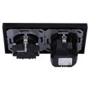 Jung SCHUKO USB-Steckdose Typ A Komplett-Set Serie A: 1x USB-Steckdose A152018ASW und 1x Steckdose A1520KISW und 2-fach Rahmen A5582BFSW Schwarz