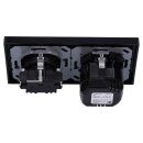 Jung SCHUKO USB-Steckdose Typ AC Komplett-Set Serie A: 1x USB-Steckdose A152015CASW und 1x Steckdose A1520KISW und 2-fach Rahmen A5582BFSW Schwarz