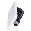Jung SCHUKO USB-Steckdose Typ AC Komplett-Set Serie LS: 1x USB-Steckdose LS152015CAWW und 1x Steckdose LS1520KIWW und 2-fach Rahmen LS982WW Alpinweiß