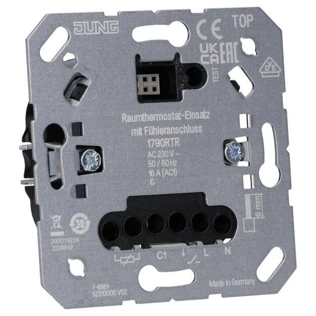 Jung 1790RTR Raumtemperaturregler-Einsatz mit Fühleranschluss