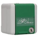Jung 820GNNAWSLEB SCHUKO Aufputz Steckdose mit Klappdeckel und Sicherheitsschloss E-Bike