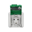Jung 820GNNAWSLEB SCHUKO Aufputz Steckdose mit Klappdeckel und Sicherheitsschloss E-Bike