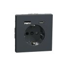 Merten MEG2367-6034 Schuko Steckdose mit USB...