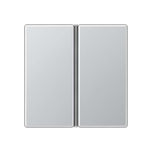 Jung A402TSAAL Tastensatz komplett 2fach (lackiertes Aluminium) Aluminium Serie A