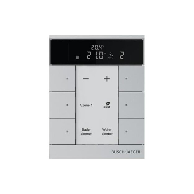 Busch-Jaeger SBS/U6.0.11-83 HVAC-Slave-Gerät 6-fach Bedienelement alusilber 2CKA006330A0035