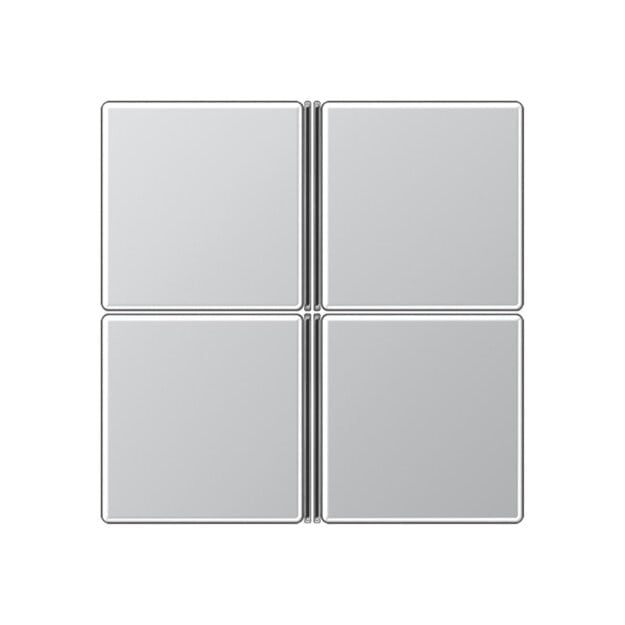 Jung A404TSAAL Tastensatz komplett 4fach (lackiertes Aluminium) Aluminium Serie A