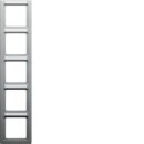 Berker 10156014 Rahmen 5-fach mit Beschriftungsfeld...