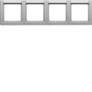 Berker 10246014 Rahmen 4-fach mit Beschriftungsfeld...