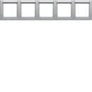 Berker 10256014 Rahmen 5-fach mit Beschriftungsfeld...