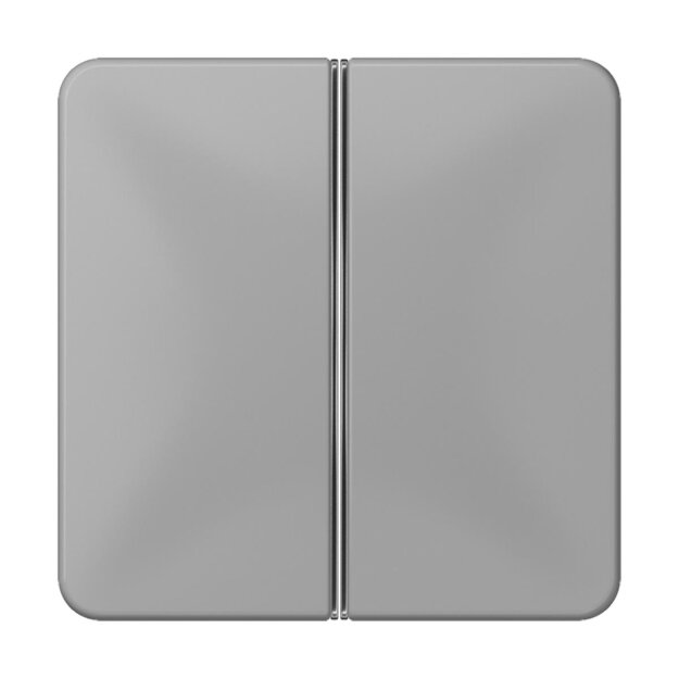 Jung CD402TSAGR Tastensatz komplett 2fach (Thermoplast bruchsicher) Grau Serie CD