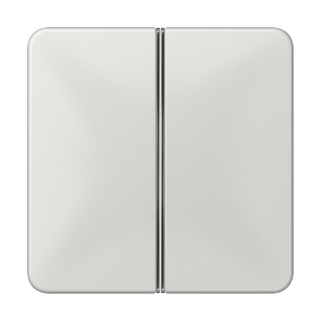 Jung CD402TSALG Tastensatz komplett 2fach (Thermoplast bruchsicher) Lichtgrau Serie CD
