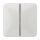 Jung CD402TSALG Tastensatz komplett 2fach (Thermoplast bruchsicher) Lichtgrau Serie CD