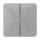 Jung CD403TSAGR Tastensatz komplett 3fach (Thermoplast bruchsicher) Grau Serie CD