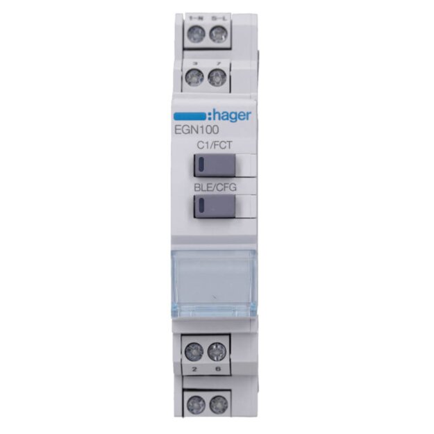 Hager EGN100 Digitale Multifunktions-Zeitschaltuhr mit Bluetooth 1-Kanal
