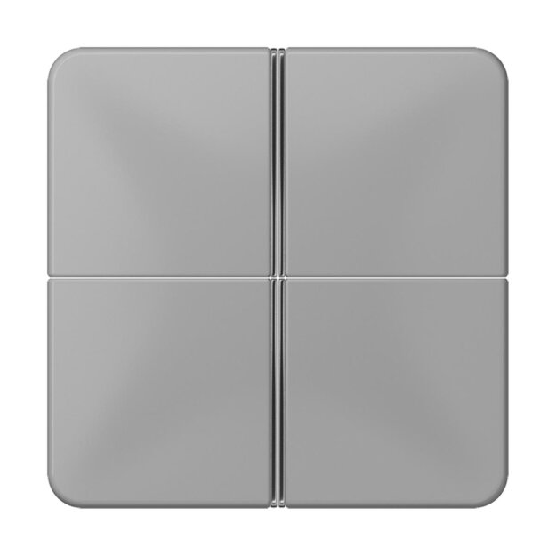 Jung CD404TSAGR Tastensatz komplett 4fach (Thermoplast bruchsicher) Grau Serie CD