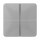Jung CD404TSAGR Tastensatz komplett 4fach (Thermoplast bruchsicher) Grau Serie CD