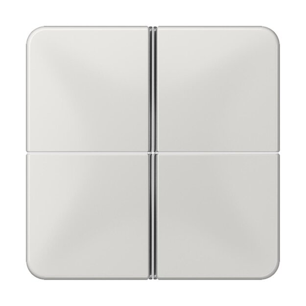 Jung CD404TSALG Tastensatz komplett 4fach (Thermoplast bruchsicher) Lichtgrau Serie CD
