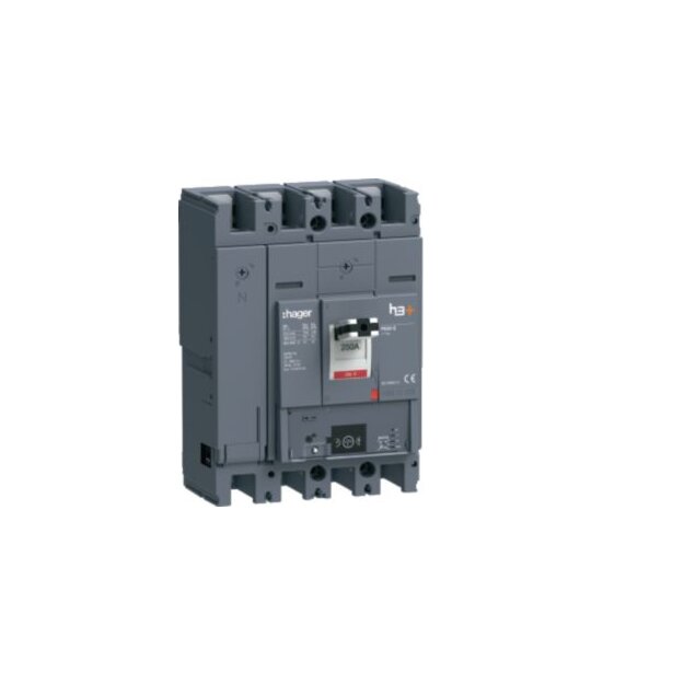 Hager HEW251NR Leistungsschalter h3 + P630 Energy 4-polig 4D N0-50-100% 250A 70kA FTC