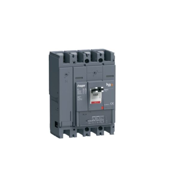 Hager HEW631JR Leistungsschalter h3 + P630 LSI 4-polig 4D N0-50-100% 630A 70kA FTC