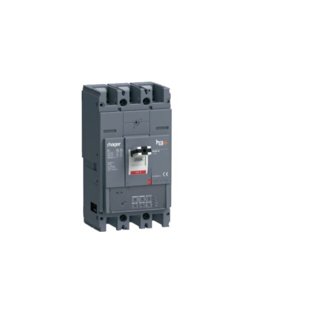 Hager HNW250JR Leistungsschalter h3 + P630 LSI 3-polig 3D 250A 40kA FTC