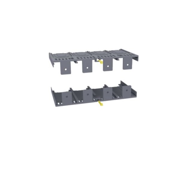 Hager HYW026H Klemmenabdeckung Rückanschluss und Plug-in x630/P630 4-polig