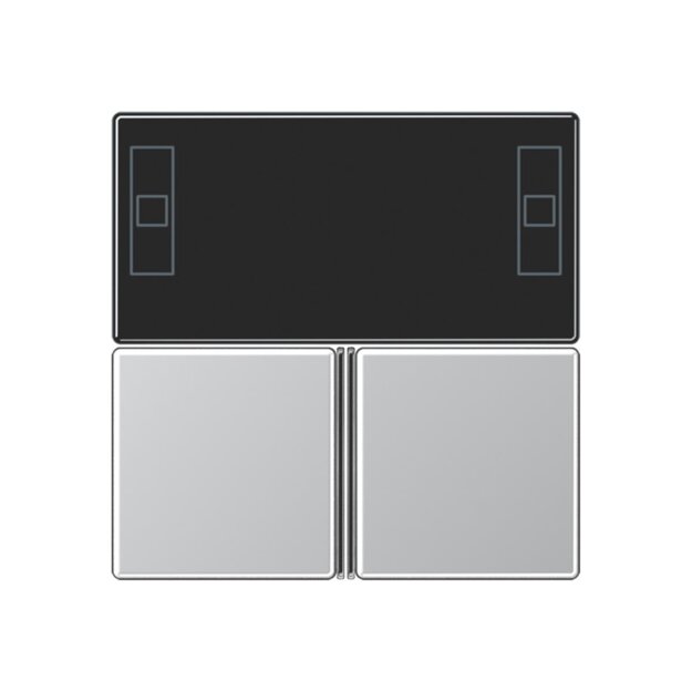 Jung A4093TSAAL KNX Tastensatz f. Komfortregler (lackiertes Aluminium) Aluminium Serie A