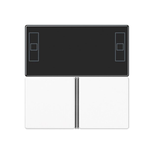 Jung A4093TSAWW KNX Tastensatz f. Komfortregler Alpinweiß Serie A