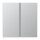 Jung AL2402TSA Tastensatz komplett 2fach (lackiertes Aluminium) Aluminium Serie LS