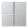 Jung AL2403TSA Tastensatz komplett 3fach (lackiertes Aluminium) Aluminium Serie LS