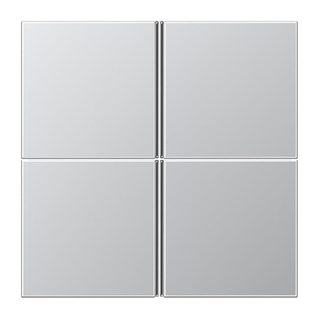 Jung AL2404TSA Tastensatz komplett 4fach (lackiertes Aluminium) Aluminium Serie LS