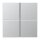 Jung AL2404TSA Tastensatz komplett 4fach (lackiertes Aluminium) Aluminium Serie LS