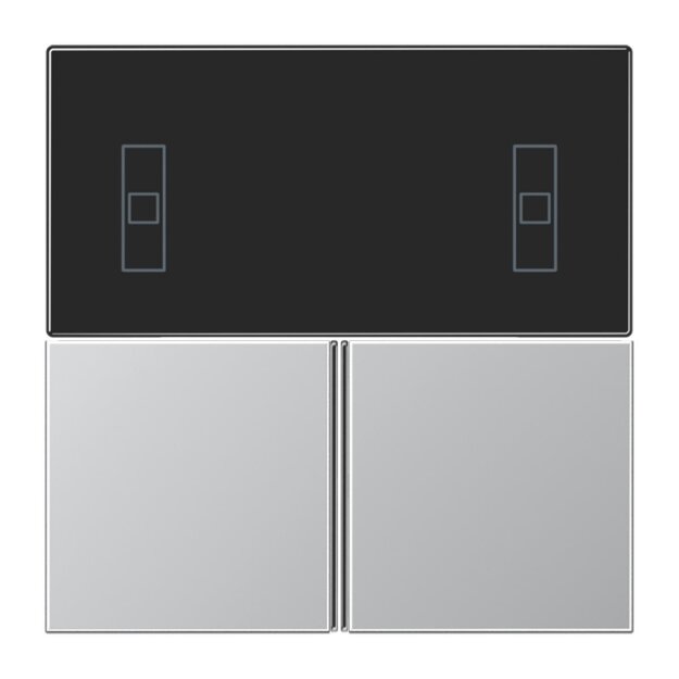 Jung AL4093TSA KNX Tastensatz f. Komfortregler (lackiertes Aluminium) Aluminium Serie LS