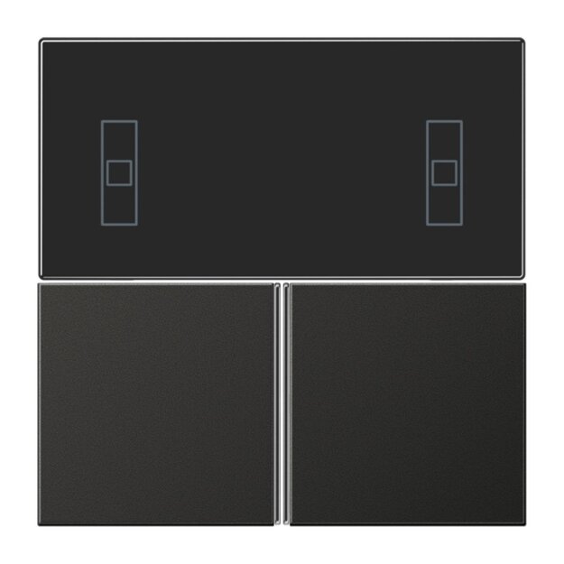Jung AL4093TSAAN KNX Tastensatz f. Komfortregler (lackiertes Aluminium) Anthrazit Serie LS