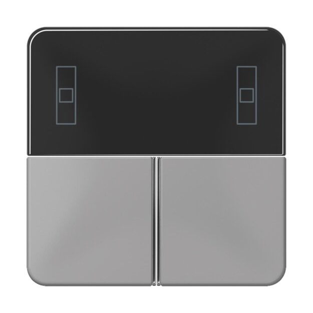 Jung CD4093TSAGR KNX Tastensatz f. Komfortregler (Thermoplast bruchsicher) Grau Serie CD