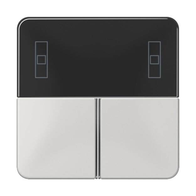 Jung CD4093TSALG KNX Tastensatz f. Komfortregler (Thermoplast bruchsicher) Lichtgrau Serie CD