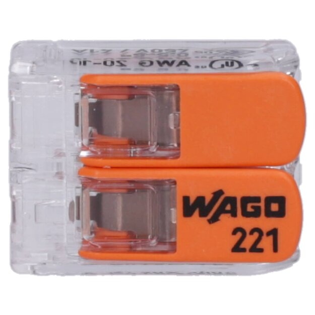 Wago Klemme 221-612 2 Leiter 6qmm transparent
