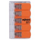 Wago Klemme 221-615 5 Leiter 6qmm transparent