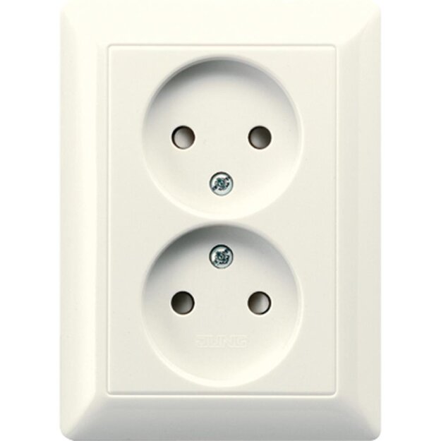 Jung AS5010U Steckdose 2-fach Weiß Serie AS