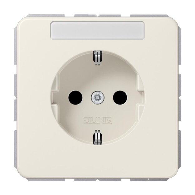 Jung CD1520NNA SCHUKO Steckdose mit Schriftfeld ohne Kralle Weiß Serie CD