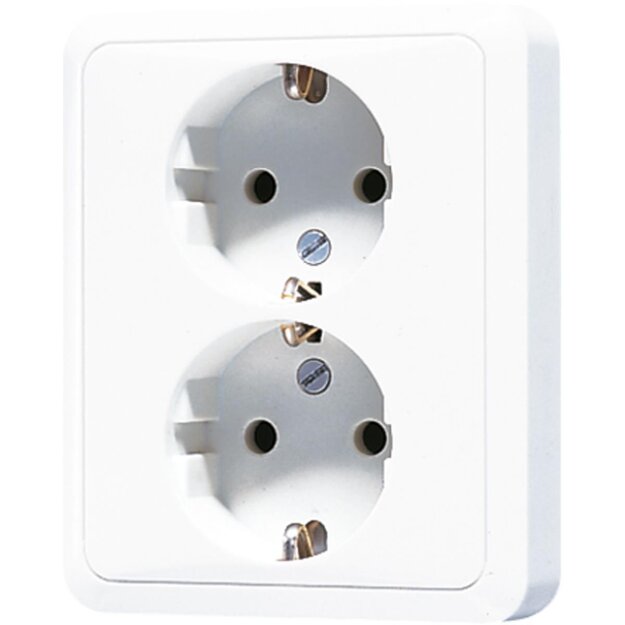 Jung CD5020NKIWW SCHUKO-Steckdose 2-fach Alpinweiß Serie CD