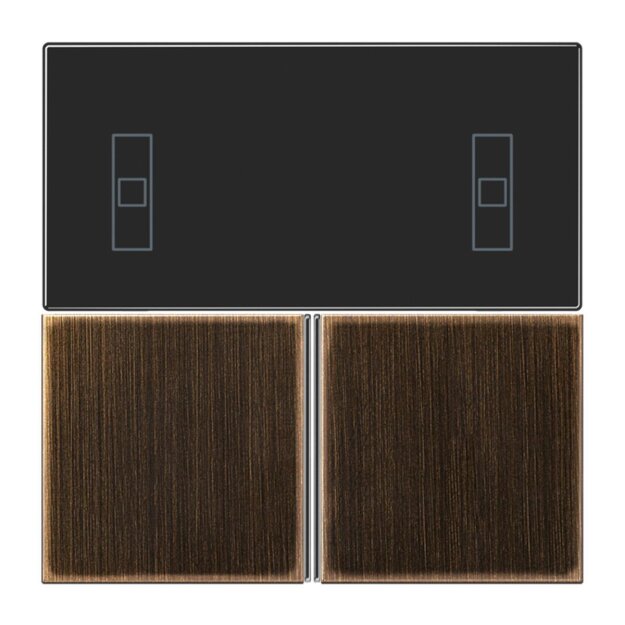 Jung ME4093TSAAT KNX Tastensatz f. Komfortregler (Messing) Messing Antik Serie LS