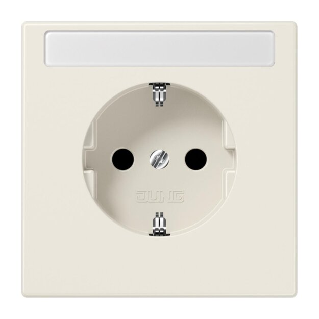 Jung LS1520NNA SCHUKO Steckdose mit Schriftfeld ohne Kralle Weiß Serie LS