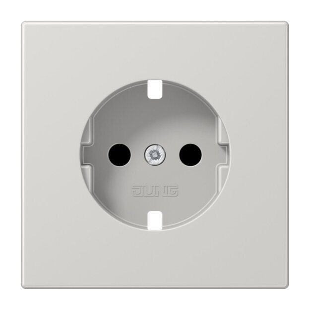 Jung LS520KILGPL Zentralplatte für SCHUKO-Steckdose Lichtgrau Serie LS