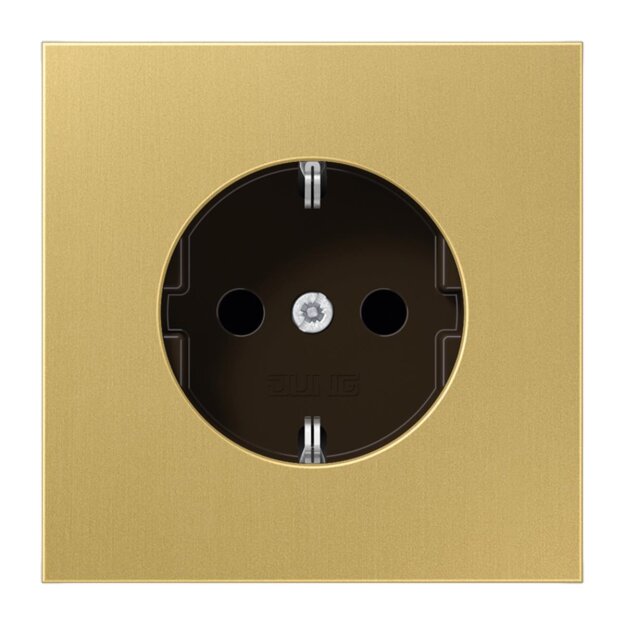 Jung ME1520NKIC SCHUKO Steckdose ohne Kralle Messing Classic