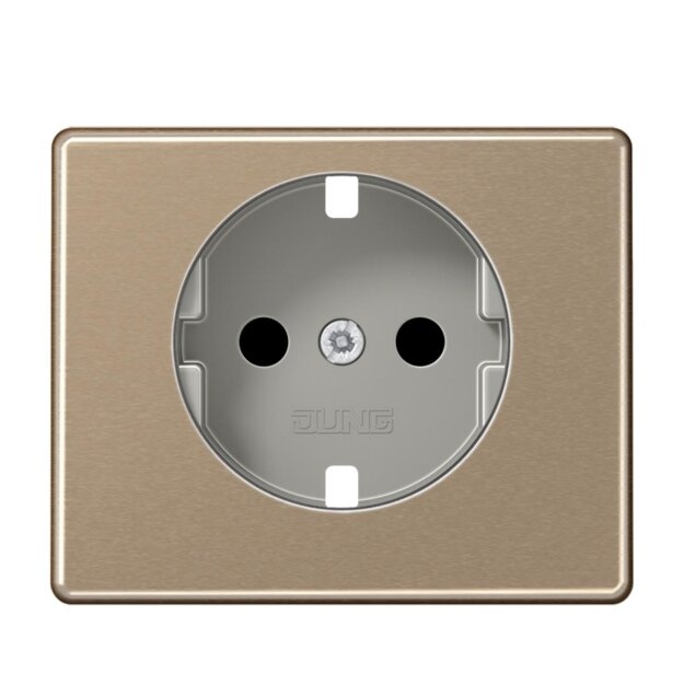 Jung SL520KIGBPL Zentralplatte für SCHUKO-Steckdose Gold-Bronze