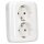Busch-Jaeger 202 EUJ-214 SCHUKO® Doppelsteckdose (Thermoplast) Alpinweiß Reflex SI 2TKA00003896